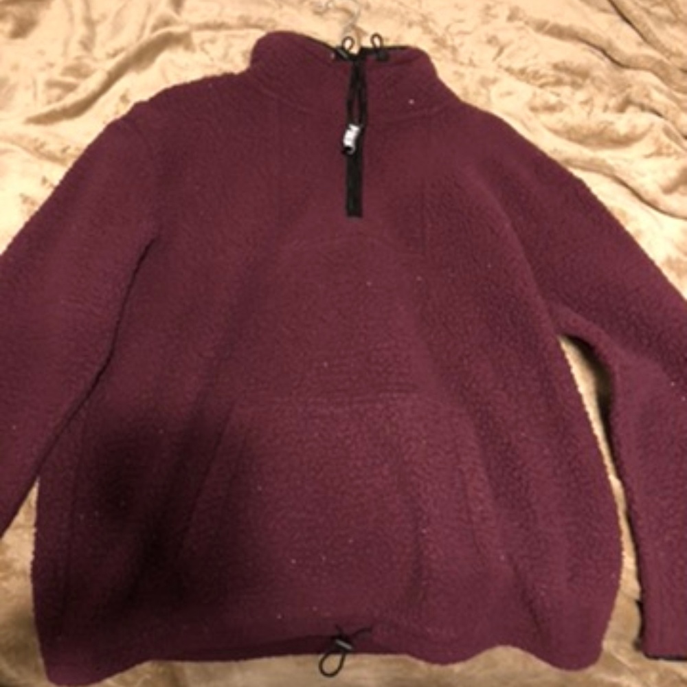 PINK sherpa quarter zip